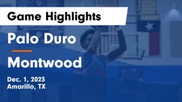 Palo Duro  vs Montwood  Game Highlights - Dec. 1, 2023