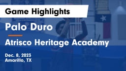 Palo Duro  vs Atrisco Heritage Academy  Game Highlights - Dec. 8, 2023