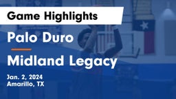 Palo Duro  vs Midland Legacy  Game Highlights - Jan. 2, 2024