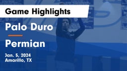 Palo Duro  vs Permian  Game Highlights - Jan. 5, 2024