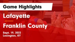 Lafayette  vs Franklin County  Game Highlights - Sept. 19, 2022