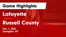 Lafayette  vs Russell County  Game Highlights - Oct. 1, 2022