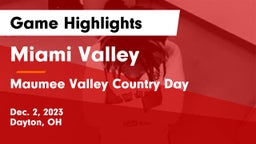 Miami Valley  vs Maumee Valley Country Day  Game Highlights - Dec. 2, 2023