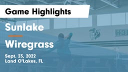 Sunlake  vs Wiregrass Game Highlights - Sept. 23, 2022