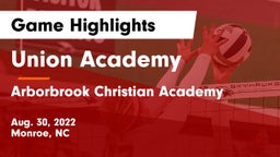 Union Academy  vs Arborbrook Christian Academy Game Highlights - Aug. 30, 2022