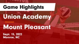 Union Academy  vs Mount Pleasant Game Highlights - Sept. 15, 2022