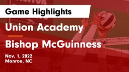 Union Academy  vs Bishop McGuinness  Game Highlights - Nov. 1, 2022