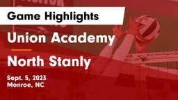 Union Academy  vs North Stanly  Game Highlights - Sept. 5, 2023