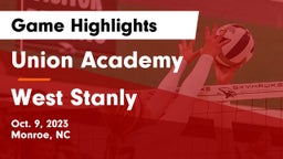 Union Academy  vs West Stanly  Game Highlights - Oct. 9, 2023