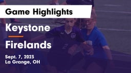 Keystone  vs Firelands  Game Highlights - Sept. 7, 2023