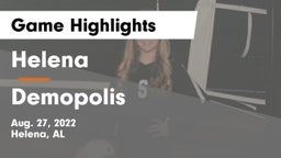 Helena  vs Demopolis  Game Highlights - Aug. 27, 2022