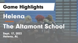 Helena  vs The Altamont School Game Highlights - Sept. 17, 2022