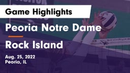 Peoria Notre Dame  vs Rock Island  Game Highlights - Aug. 25, 2022