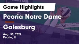 Peoria Notre Dame  vs Galesburg  Game Highlights - Aug. 30, 2022