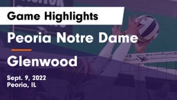 Peoria Notre Dame  vs Glenwood  Game Highlights - Sept. 9, 2022