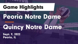 Peoria Notre Dame  vs Quincy Notre Dame Game Highlights - Sept. 9, 2022