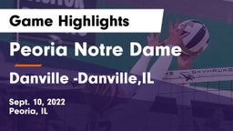 Peoria Notre Dame  vs Danville -Danville,IL Game Highlights - Sept. 10, 2022