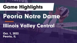 Peoria Notre Dame  vs Illinois Valley Central  Game Highlights - Oct. 1, 2022