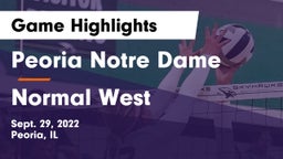 Peoria Notre Dame  vs Normal West  Game Highlights - Sept. 29, 2022