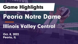 Peoria Notre Dame  vs Illinois Valley Central  Game Highlights - Oct. 8, 2022