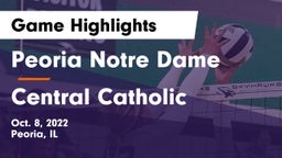 Peoria Notre Dame  vs Central Catholic  Game Highlights - Oct. 8, 2022