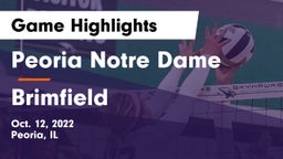 Peoria Notre Dame  vs Brimfield Game Highlights - Oct. 12, 2022