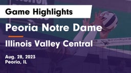 Peoria Notre Dame  vs Illinois Valley Central  Game Highlights - Aug. 28, 2023