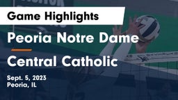 Peoria Notre Dame  vs Central Catholic  Game Highlights - Sept. 5, 2023