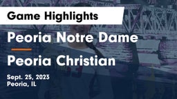 Peoria Notre Dame  vs Peoria Christian  Game Highlights - Sept. 25, 2023