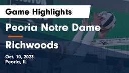 Peoria Notre Dame  vs Richwoods  Game Highlights - Oct. 10, 2023