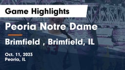 Peoria Notre Dame  vs Brimfield , Brimfield, IL Game Highlights - Oct. 11, 2023