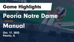 Peoria Notre Dame  vs Manual  Game Highlights - Oct. 17, 2023