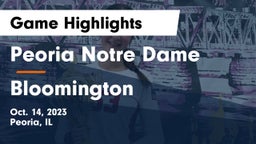 Peoria Notre Dame  vs Bloomington  Game Highlights - Oct. 14, 2023