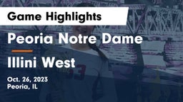 Peoria Notre Dame  vs Illini West  Game Highlights - Oct. 26, 2023