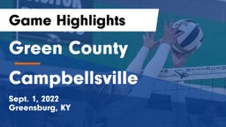 Green County  vs Campbellsville  Game Highlights - Sept. 1, 2022