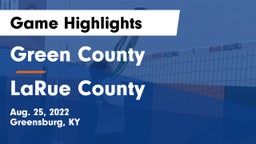 Green County  vs LaRue County Game Highlights - Aug. 25, 2022