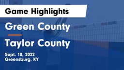 Green County  vs Taylor County  Game Highlights - Sept. 10, 2022