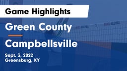 Green County  vs Campbellsville  Game Highlights - Sept. 3, 2022