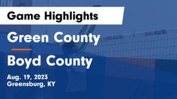 Green County  vs Boyd County  Game Highlights - Aug. 19, 2023