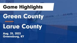 Green County  vs Larue County  Game Highlights - Aug. 25, 2023