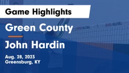 Green County  vs John Hardin  Game Highlights - Aug. 28, 2023