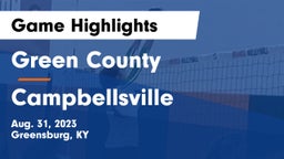 Green County  vs Campbellsville  Game Highlights - Aug. 31, 2023