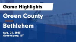 Green County  vs Bethlehem  Game Highlights - Aug. 26, 2023