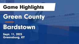 Green County  vs Bardstown  Game Highlights - Sept. 11, 2023