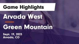 Arvada West  vs Green Mountain  Game Highlights - Sept. 19, 2023