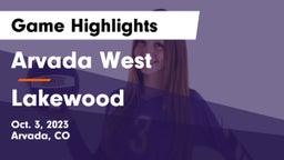 Arvada West  vs Lakewood   Game Highlights - Oct. 3, 2023