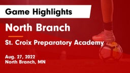 North Branch  vs St. Croix Preparatory Academy  Game Highlights - Aug. 27, 2022