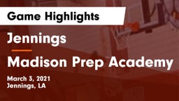 Jennings  vs Madison Prep Academy Game Highlights - March 3, 2021