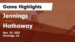 Jennings  vs Hathaway  Game Highlights - Dec. 29, 2022