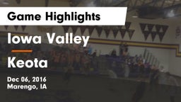 Iowa Valley  vs Keota Game Highlights - Dec 06, 2016